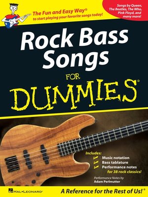 cover image of Rock Bass Songs for Dummies (Music Instruction)